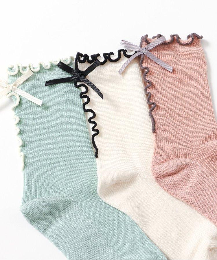 3P套裝 蝴蝶結薄荷襪