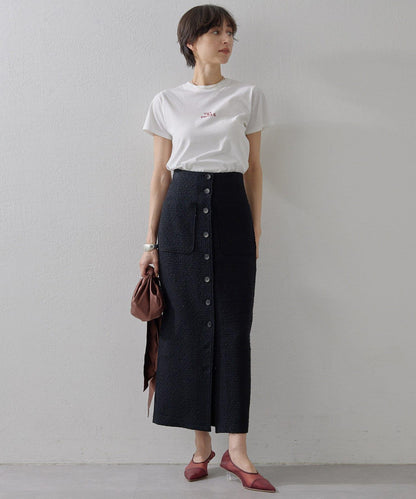 【THE PAUSE】THE PAUSE刺繡T恤