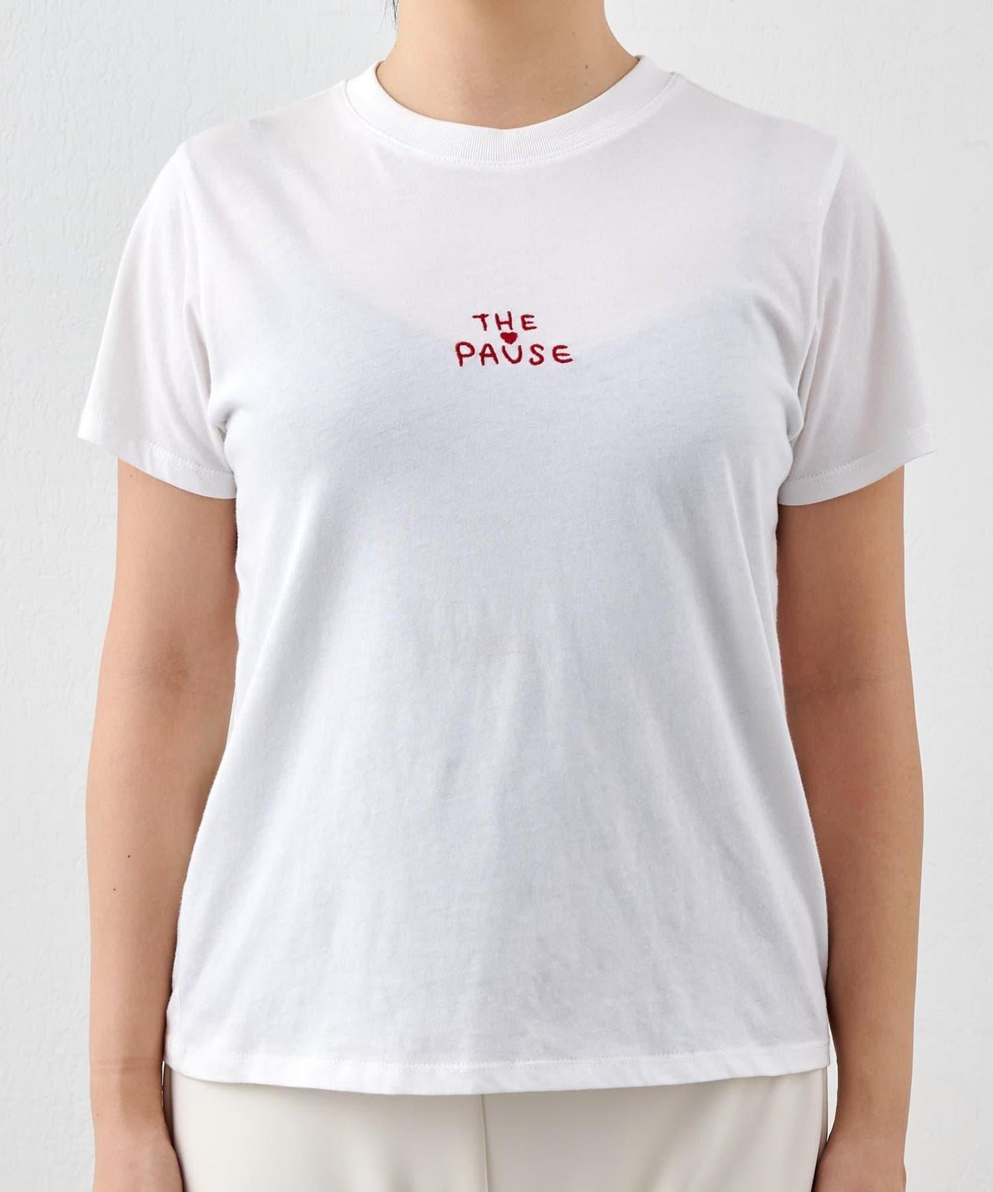 【THE PAUSE】THE PAUSE刺繡T恤