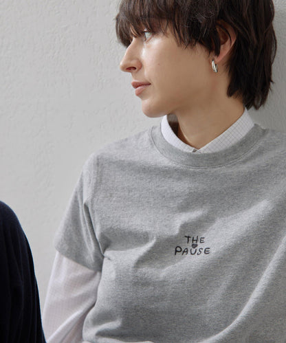 【THE PAUSE】THE PAUSE刺繡T恤