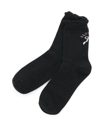 3P對象 蝴蝶結荷葉邊圓領襪