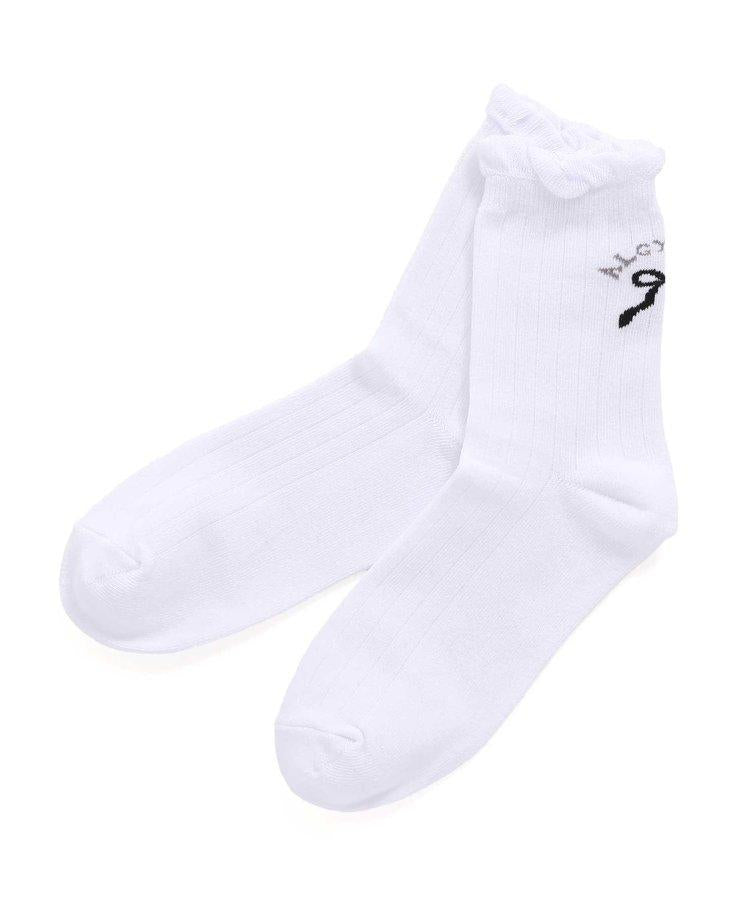 3P對象 蝴蝶結荷葉邊圓領襪