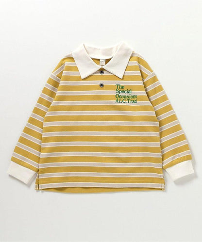 帶領口的多色條紋T恤