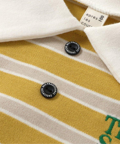 帶領口的多色條紋T恤