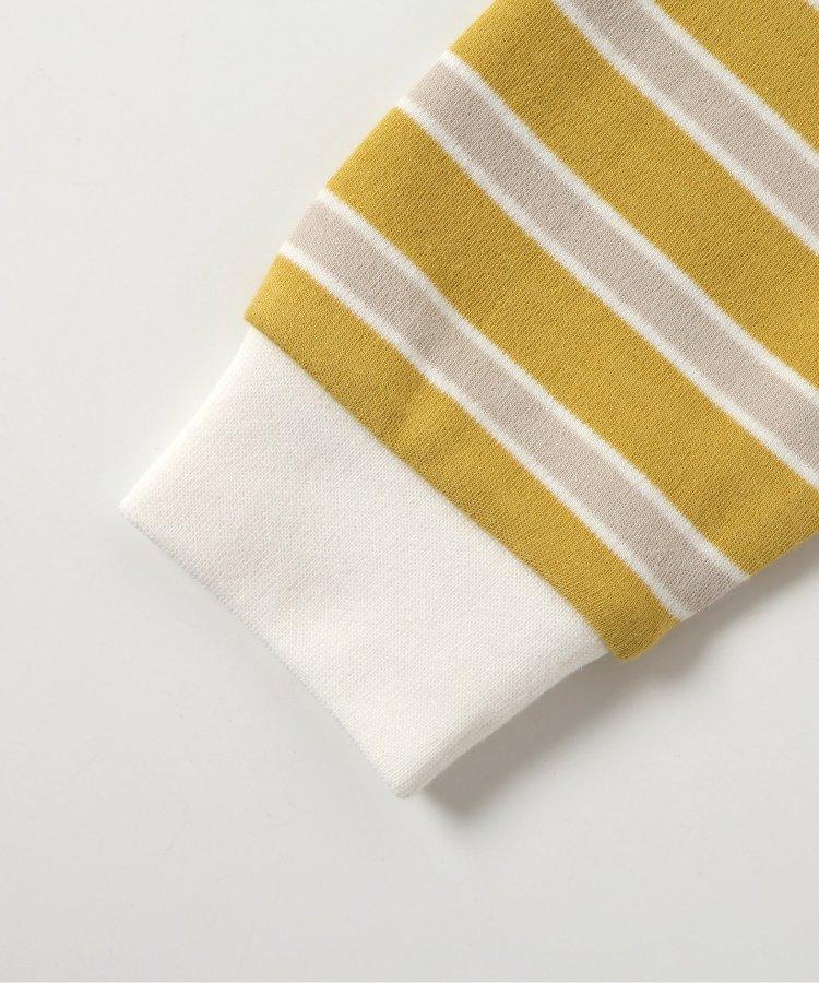 帶領口的多色條紋T恤