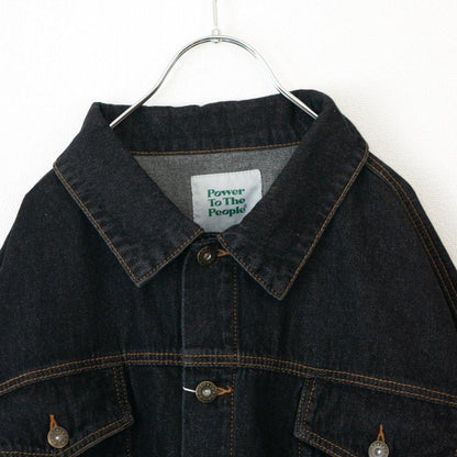 VISION STREET WEAR 超染牛仔夾克 黑色 (CT7310BK)