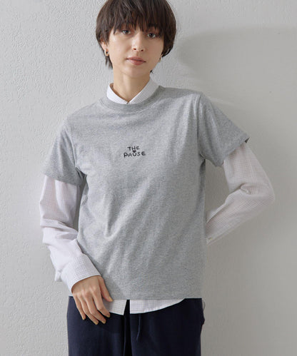 【THE PAUSE】THE PAUSE刺繡T恤