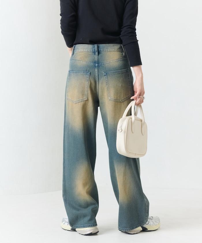 寬鬆闊腿牛仔褲