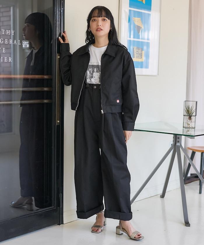 聯名 帶吊帶 大口袋2褶縐布褲