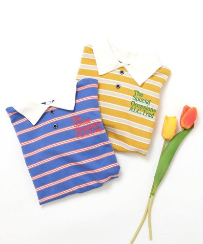 帶領口的多色條紋T恤