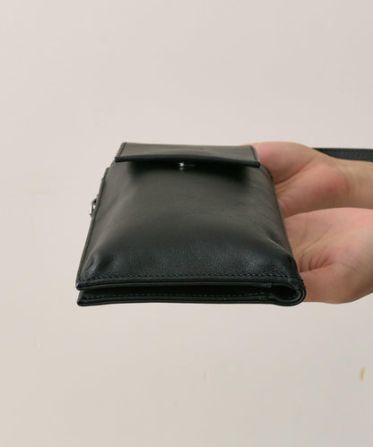 《真皮》D零件縱向手機錢包肩揹包