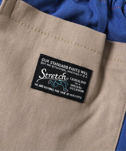 輕鬆腰部收緊側邊切換褲子 十分褲長