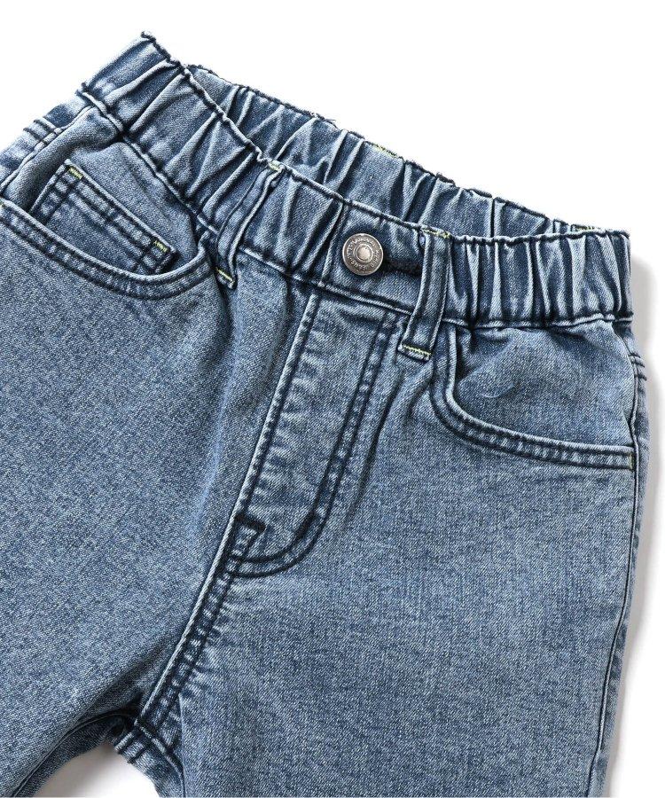 化學處理過的喇叭褲牛仔褲 十分褲長