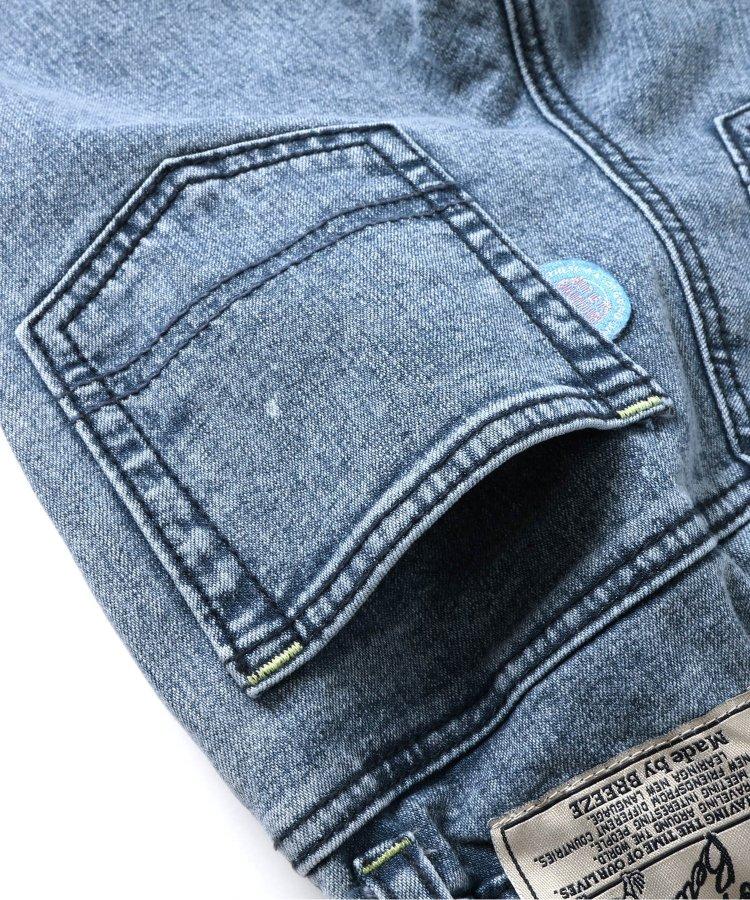 化學處理過的喇叭褲牛仔褲 十分褲長