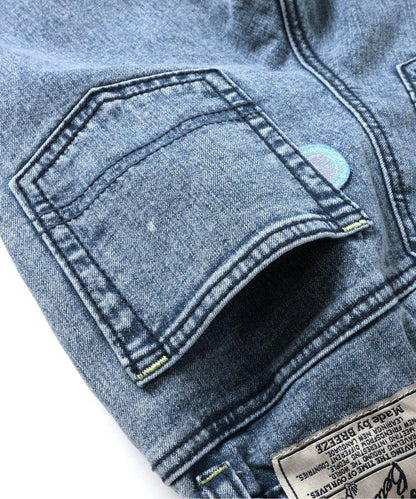 化學處理過的喇叭褲牛仔褲 十分褲長