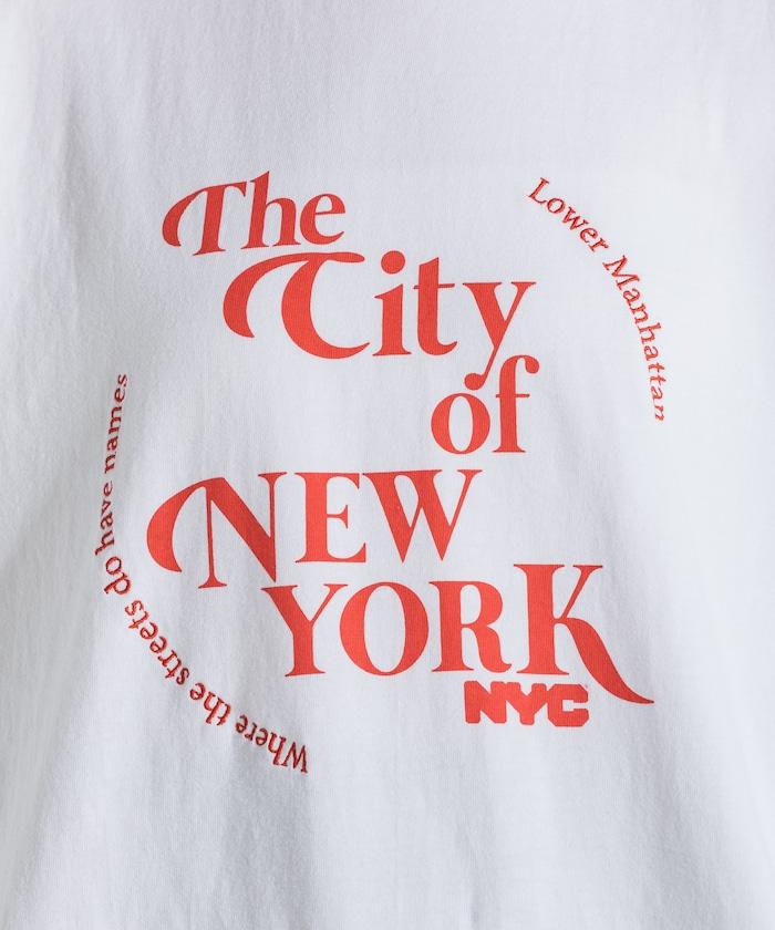 NYC 刺繡印花長袖T恤