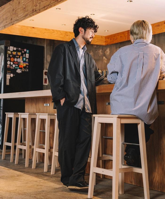 SMU PT-38 裝配 2褶 寬鬆 TR 褲