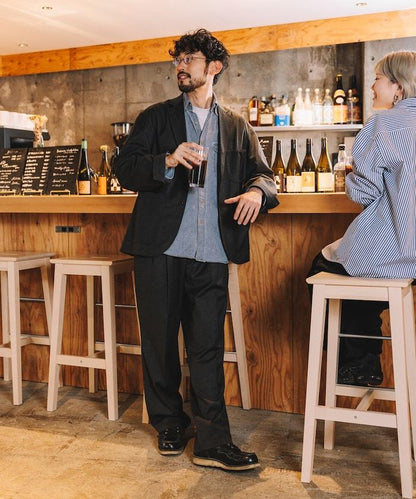 SMU PT-38 裝配 2褶 寬鬆 TR 褲