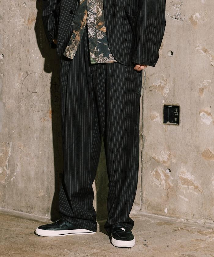 SMU PT-38 裝配 2褶 寬鬆 TR 褲