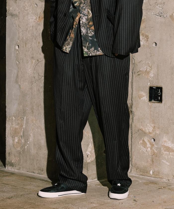 SMU PT-38 裝配 2褶 寬鬆 TR 褲