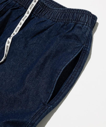 版 寬鬆牛仔廚師褲