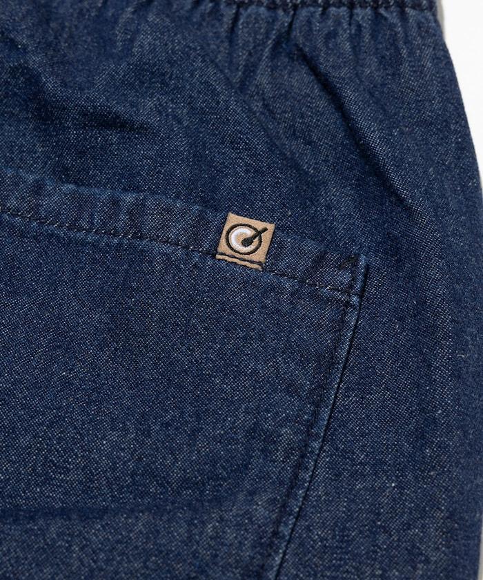 版 寬鬆牛仔廚師褲