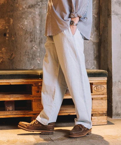 版 寬鬆牛仔廚師褲