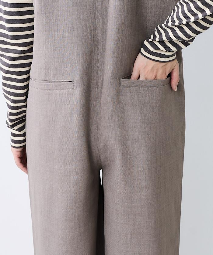 亞麻觸感連體褲