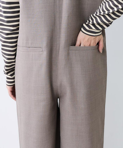 亞麻觸感連體褲