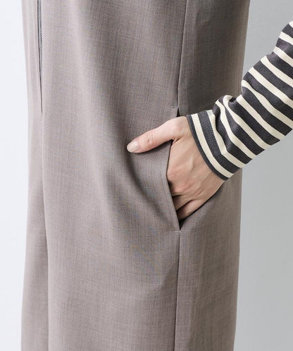 亞麻觸感連體褲