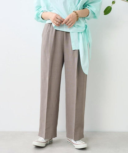 亞麻觸感 褶皺 寬鬆褲