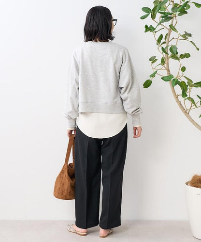 亞麻觸感 褶皺 寬鬆褲