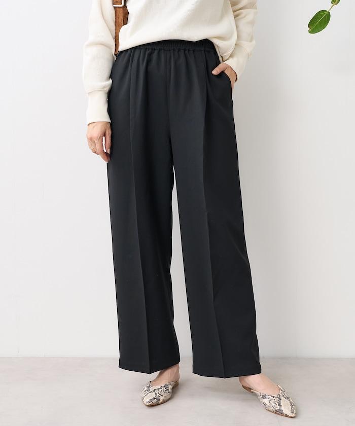 亞麻觸感 褶皺 寬鬆褲