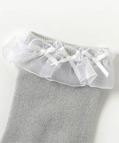 3P套裝 蕾絲蝴蝶結襪