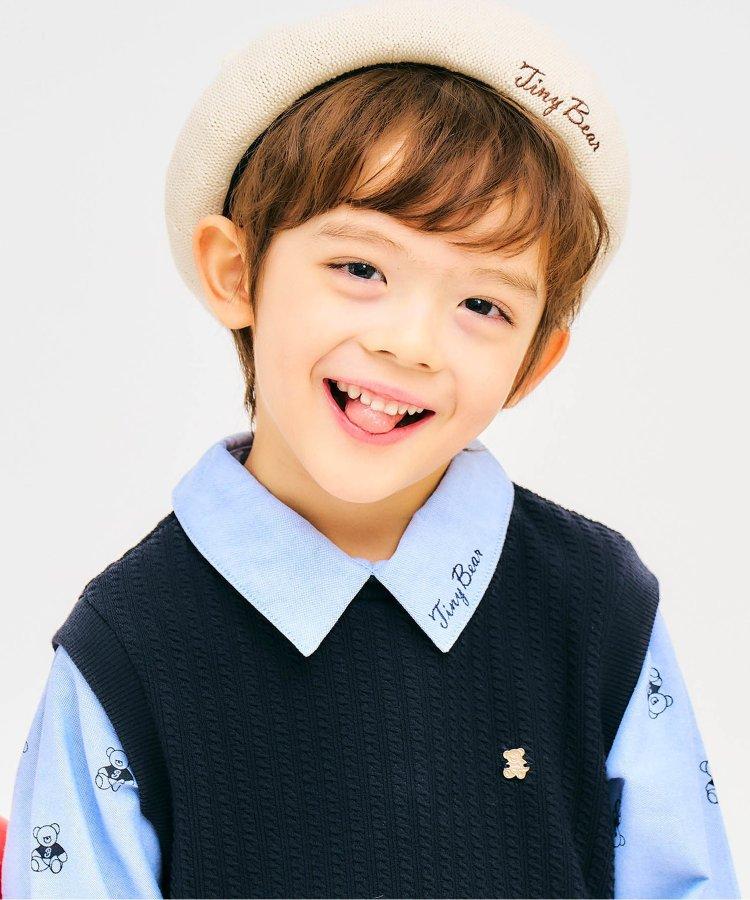 小熊連帽背心襯衫