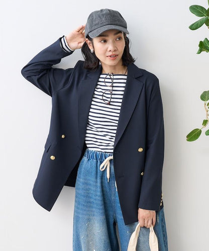 亞麻觸感西裝外套