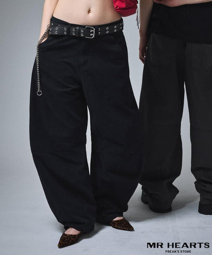 寬鬆剪裁工裝褲