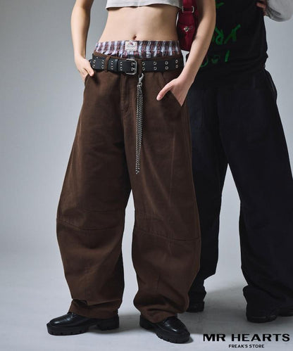 寬鬆剪裁工裝褲