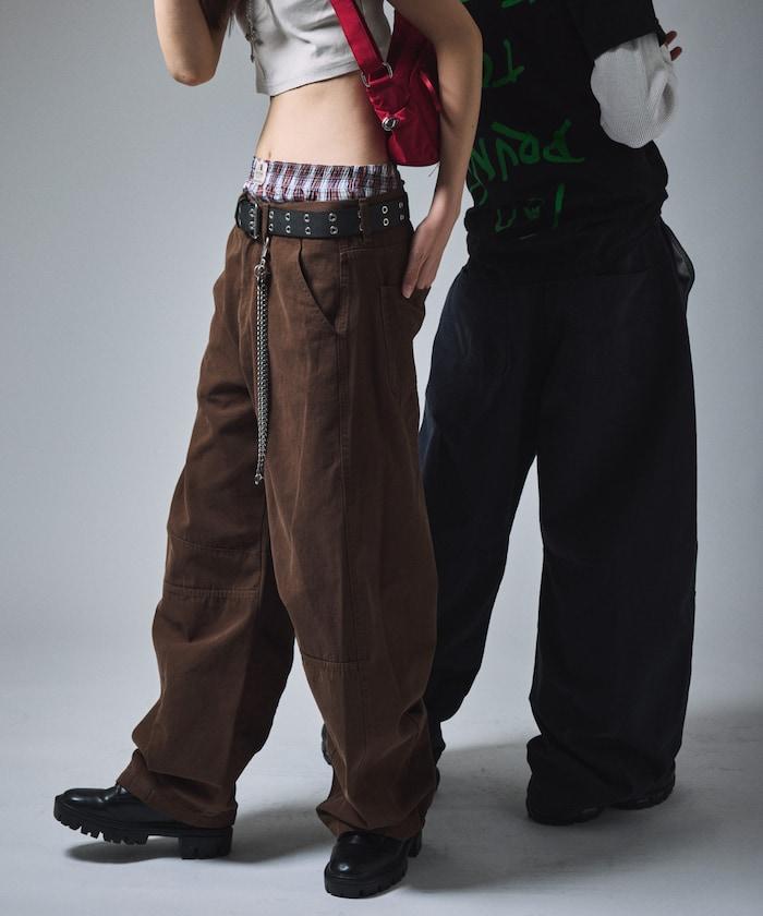 寬鬆剪裁工裝褲