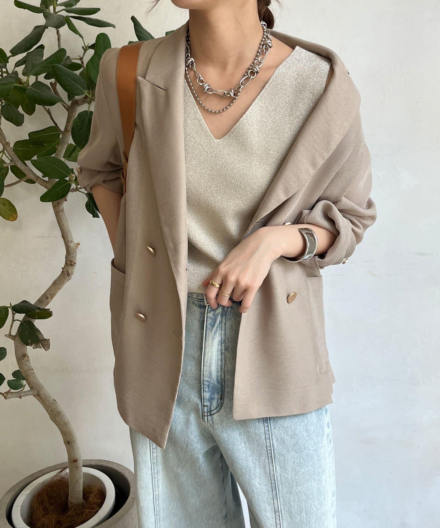 前後兩用閃亮網眼坦克衫