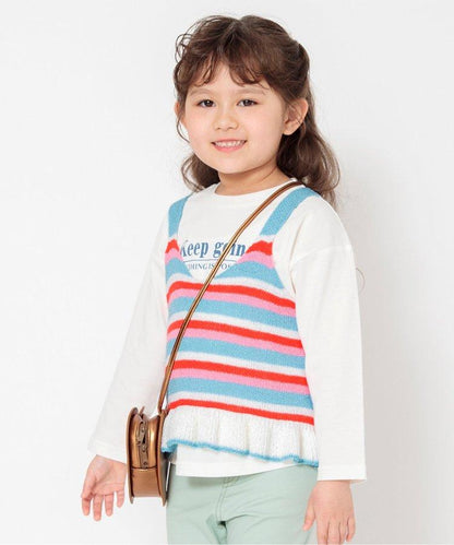 【2件套】針織馬甲短袖T-shirt