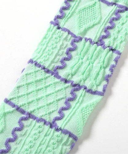 3P套裝 浮絲編織 管狀襪子