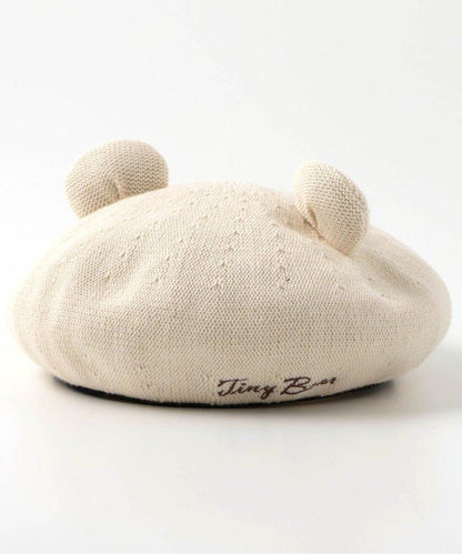 小熊耳朵款羊毛貝雷帽