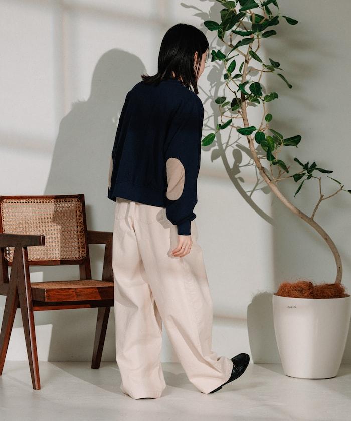 聯名 繫帶鬆緊褶襉褲