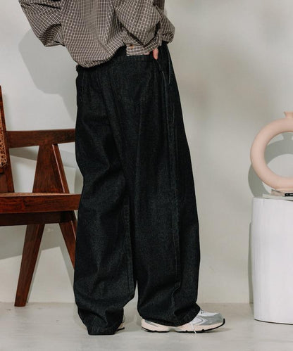 聯名 繫帶鬆緊褶襉褲