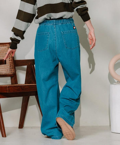 聯名 繫帶鬆緊褶襉褲