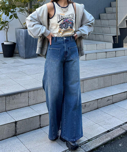 配色拼接織帶標誌背心