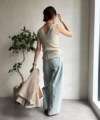 前後兩用閃亮網眼坦克衫