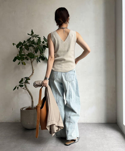 前後兩用閃亮網眼坦克衫