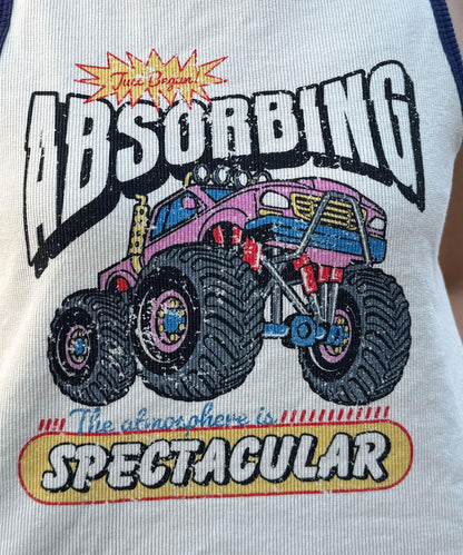 配色拼接織帶標誌背心